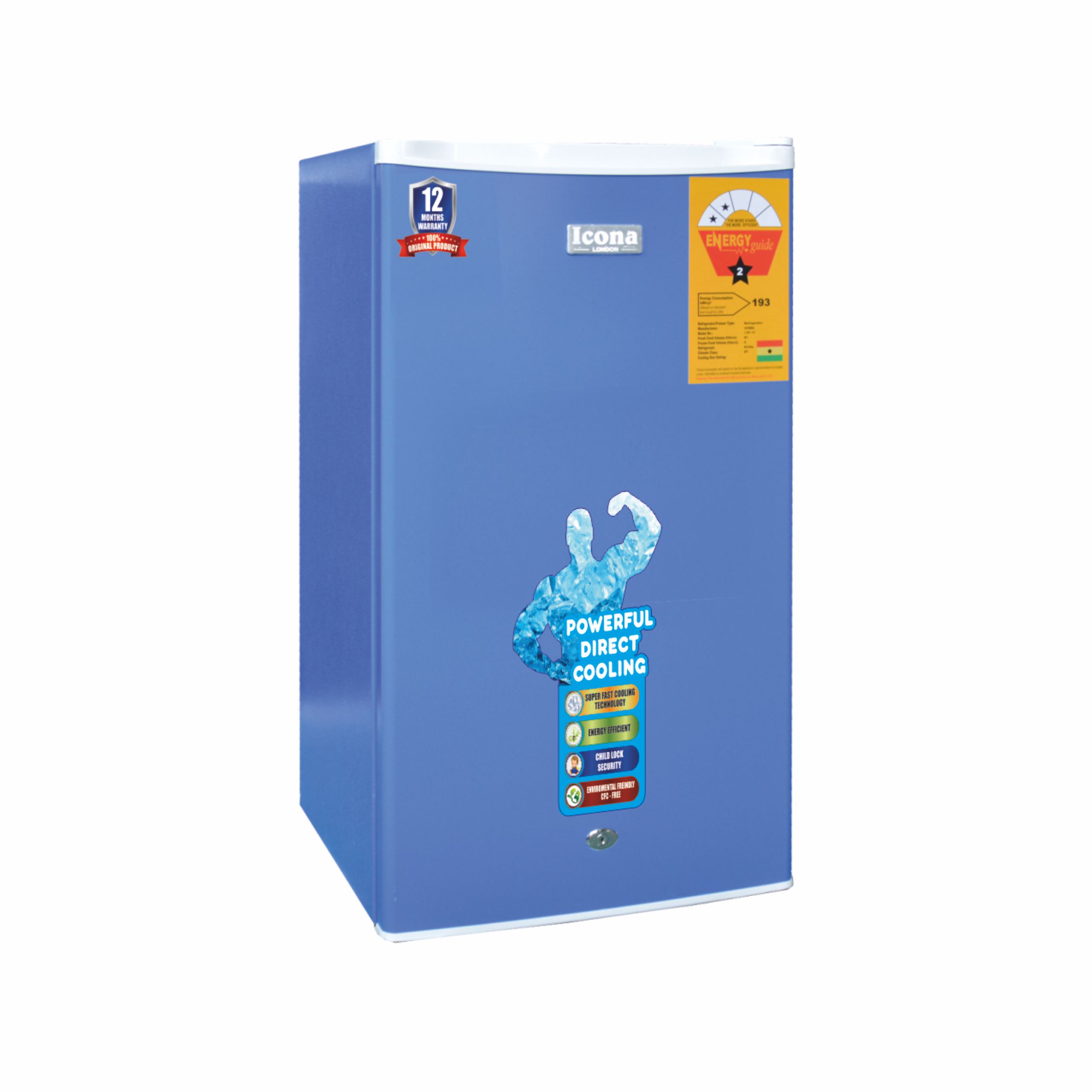 SINGLE DOOR REFRIGERATOR ILRF-101A - BLUE