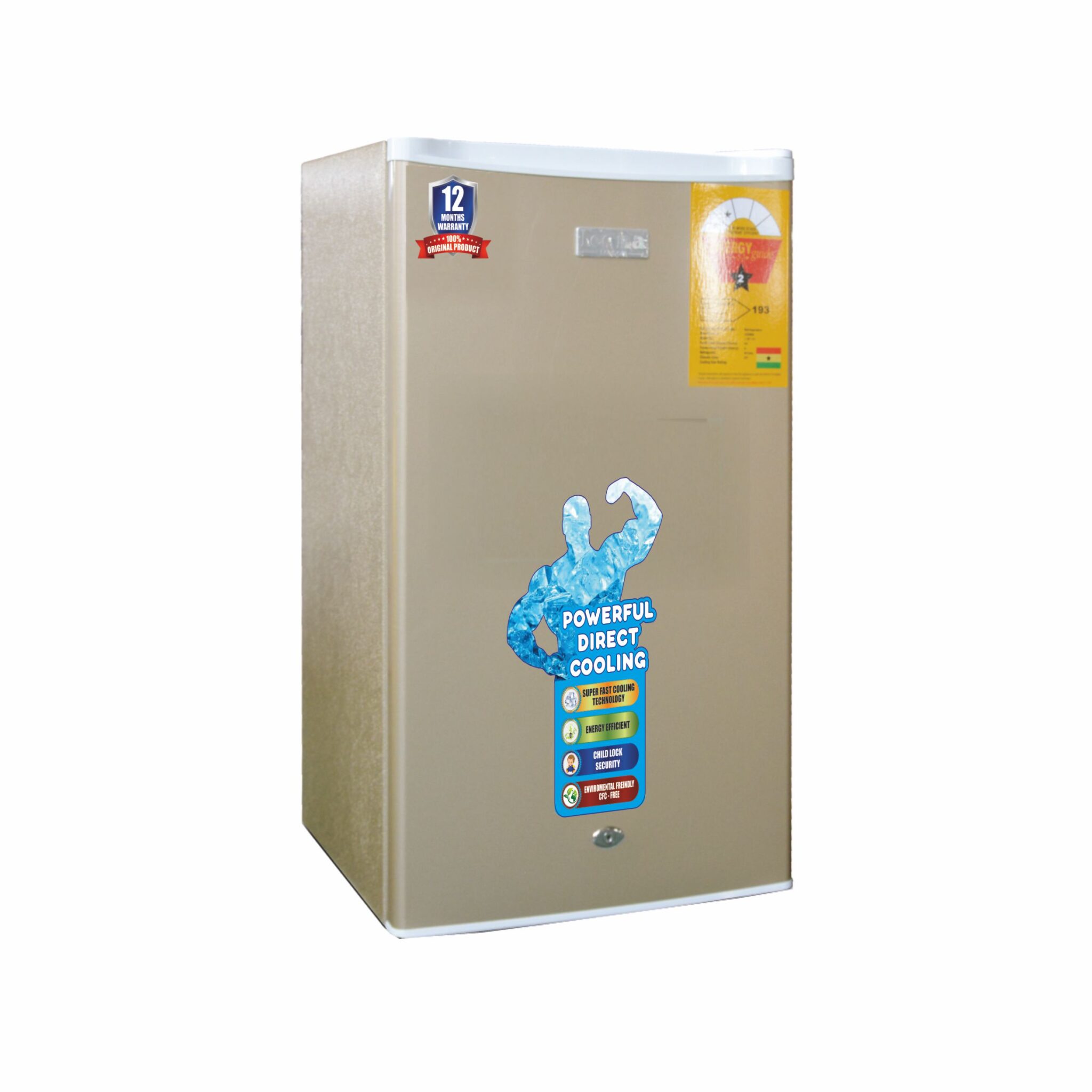 Single Door Refrigerator (ILRF-101A) GOLD – Icona Rwanda