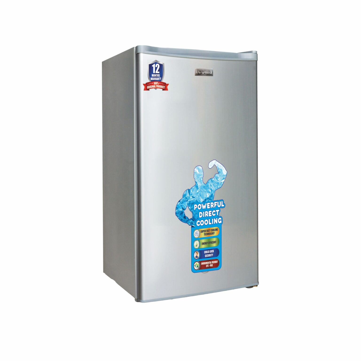 Single Door Refrigerator (ILRF-101A) SILVER – Icona Rwanda