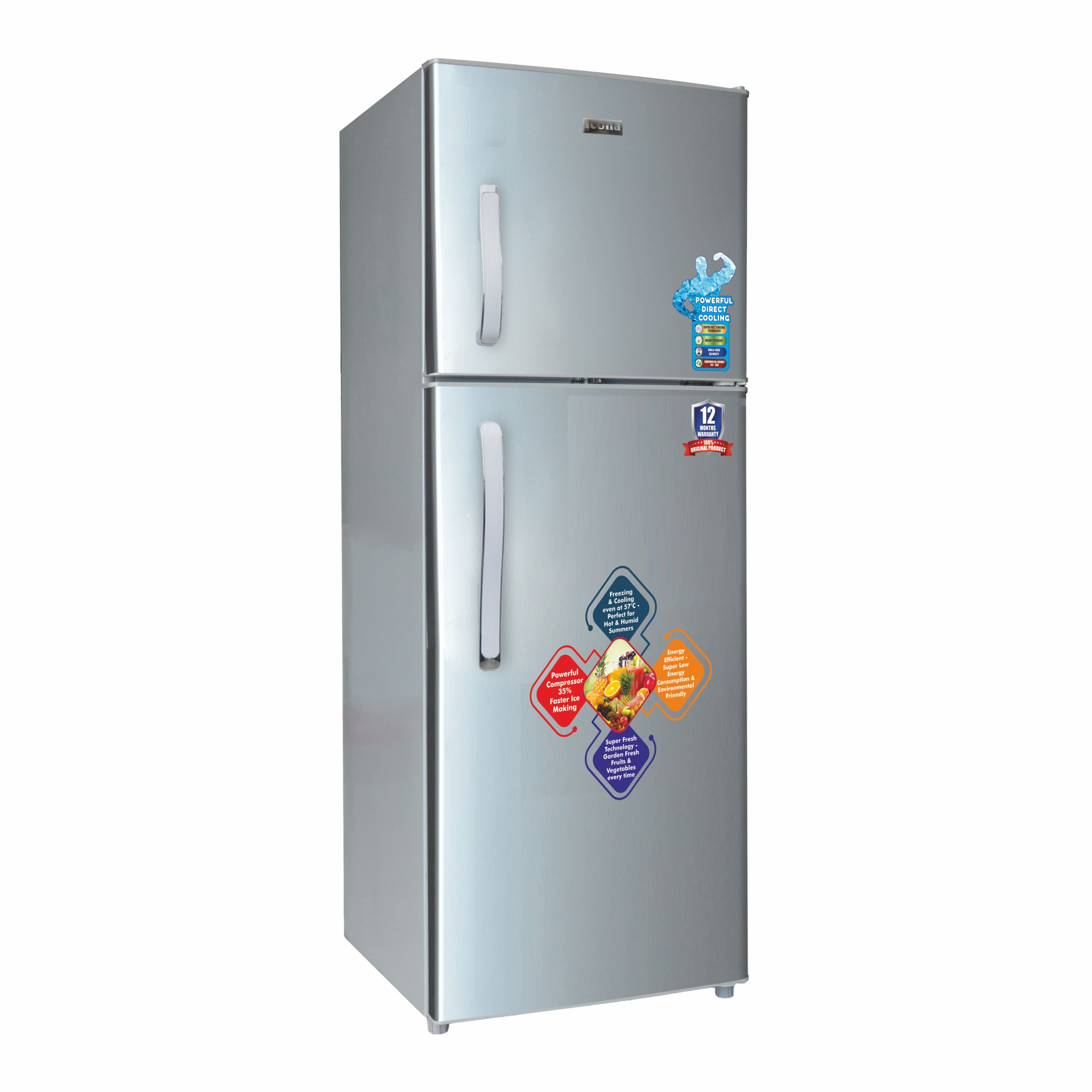 DOUBLE DOOR REFRIGERATOR WITH TOP FREEZER ILRF- 305 DD 01